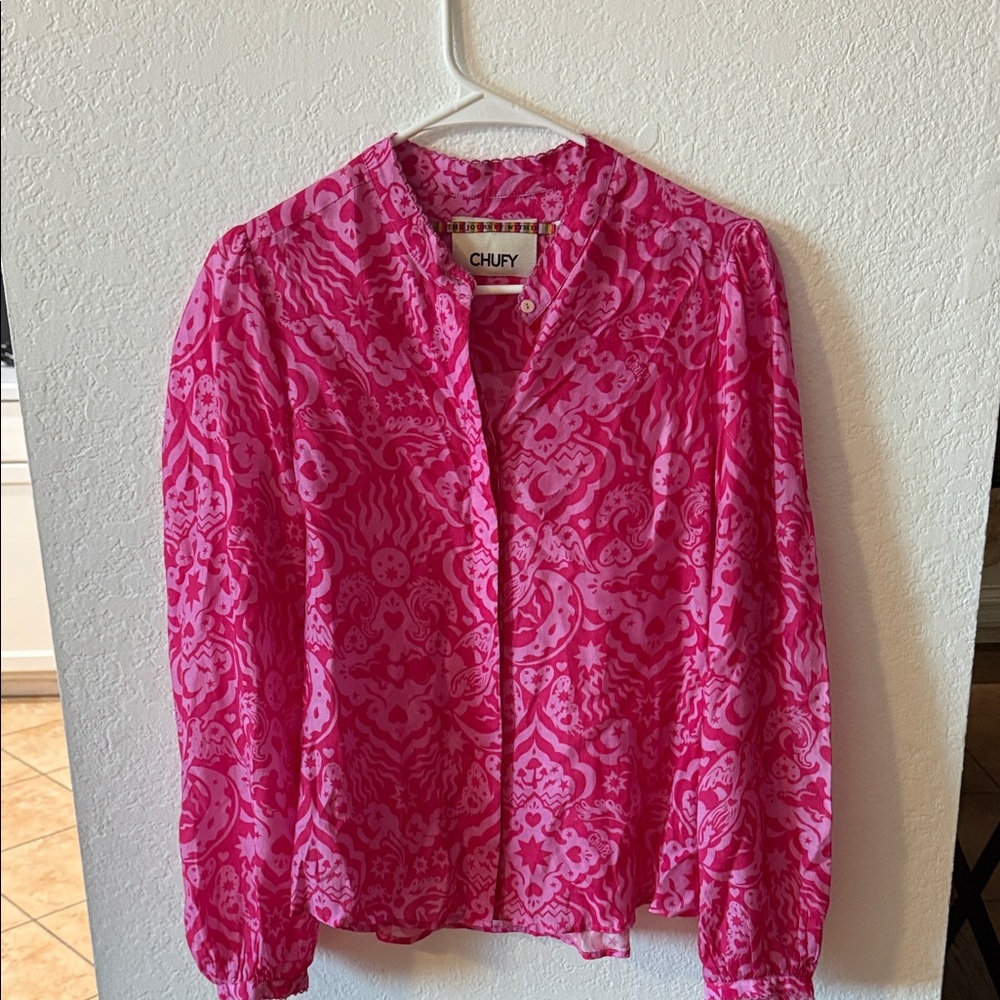 CHUFY-The Journey Within Vibrant Pink Women's Blouse